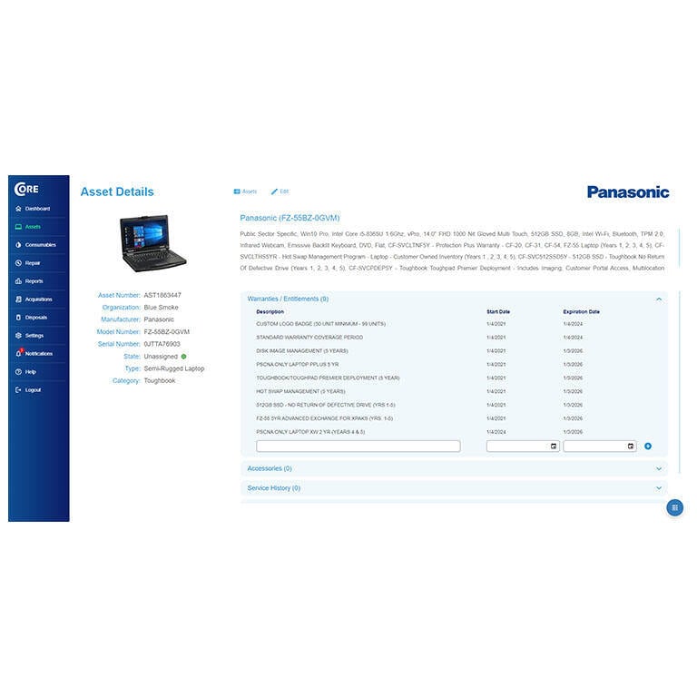 CORE Asset Management Dashboard