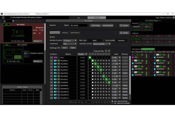 Microphone System Configuration Software