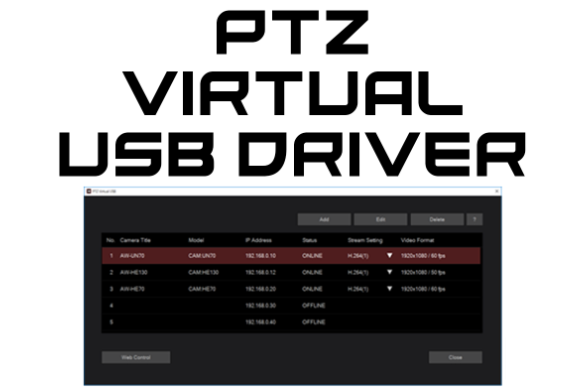 PTZ Virtual USB Driver Software