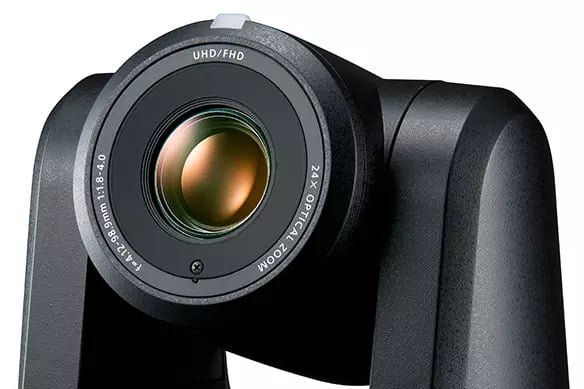 Includes a wide-angle lens with a 74.1° field of view and 24x optical zoom