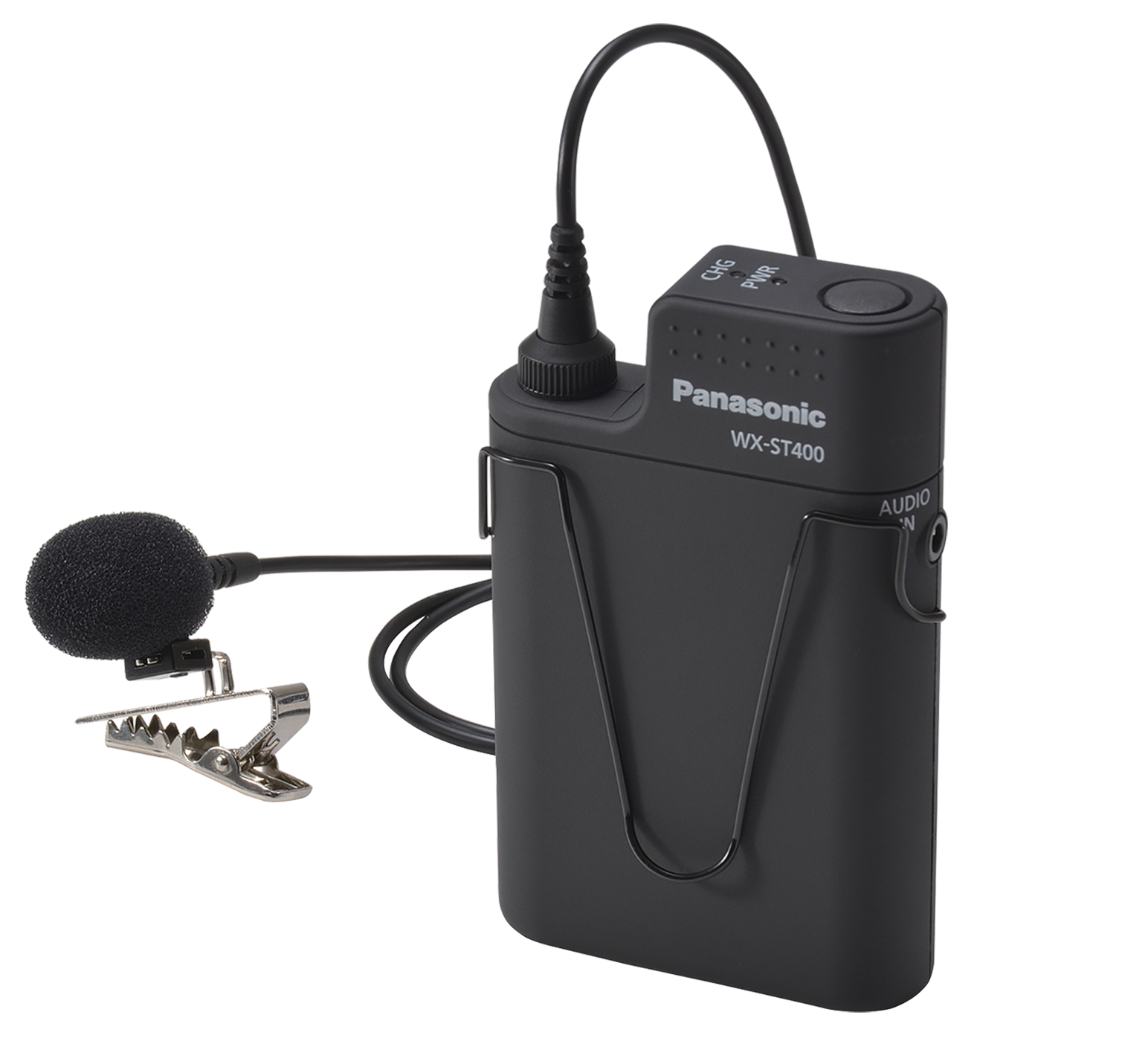 WX-ST400 black lavalier microphone + wireless bodypack