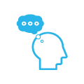 Blue Customer Perspective Icon