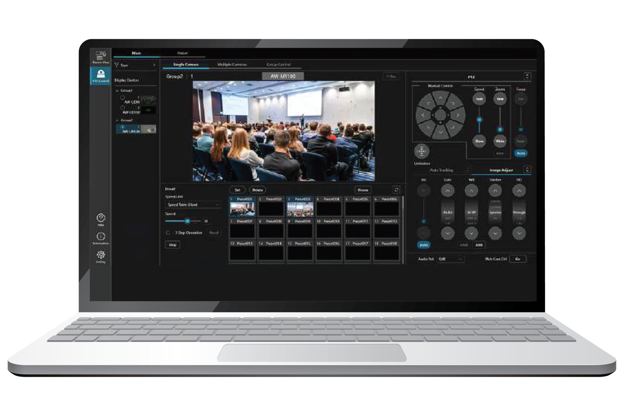 PTZ Control Software_Laptop Mockup