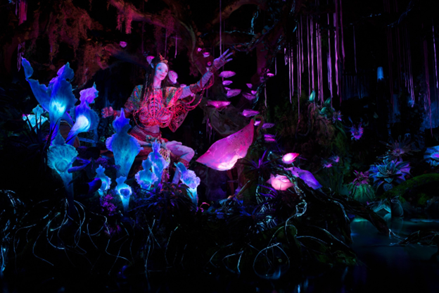 Projection mapping at Disney Worlds Navi River