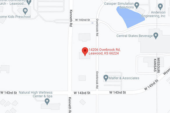 Leawood Kansas map for Panasonic Connect Professional Services