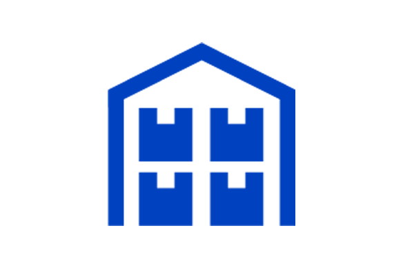 Blue Warehouse Icon