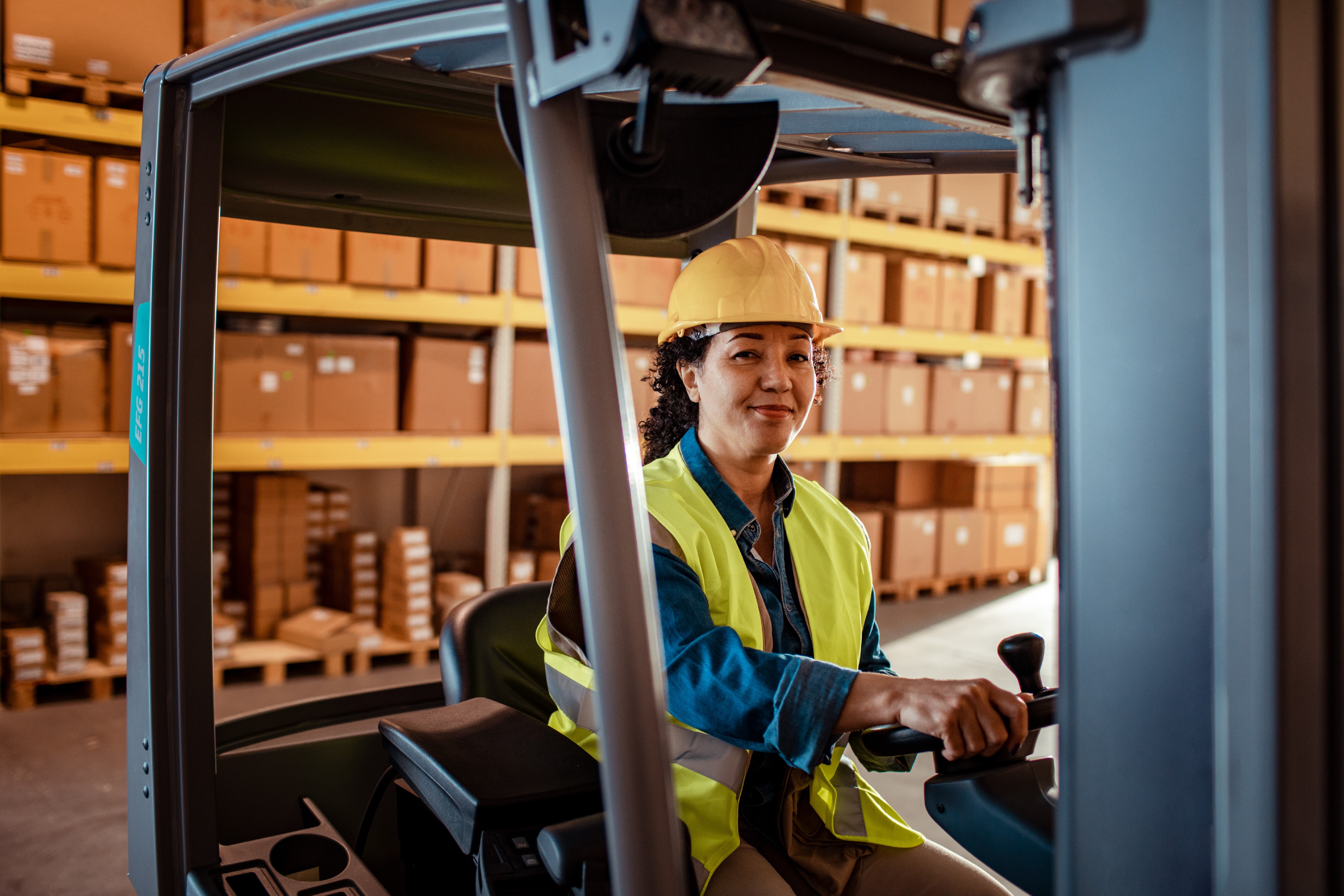 Female Forklift Driver