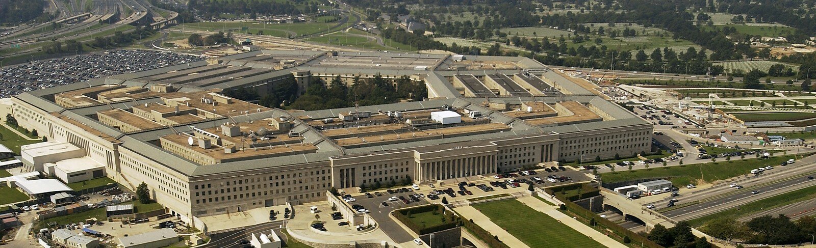 September 26, 2003 - Aerial photograph of the Pentagon with the River Parade Field in Arlington, Vir