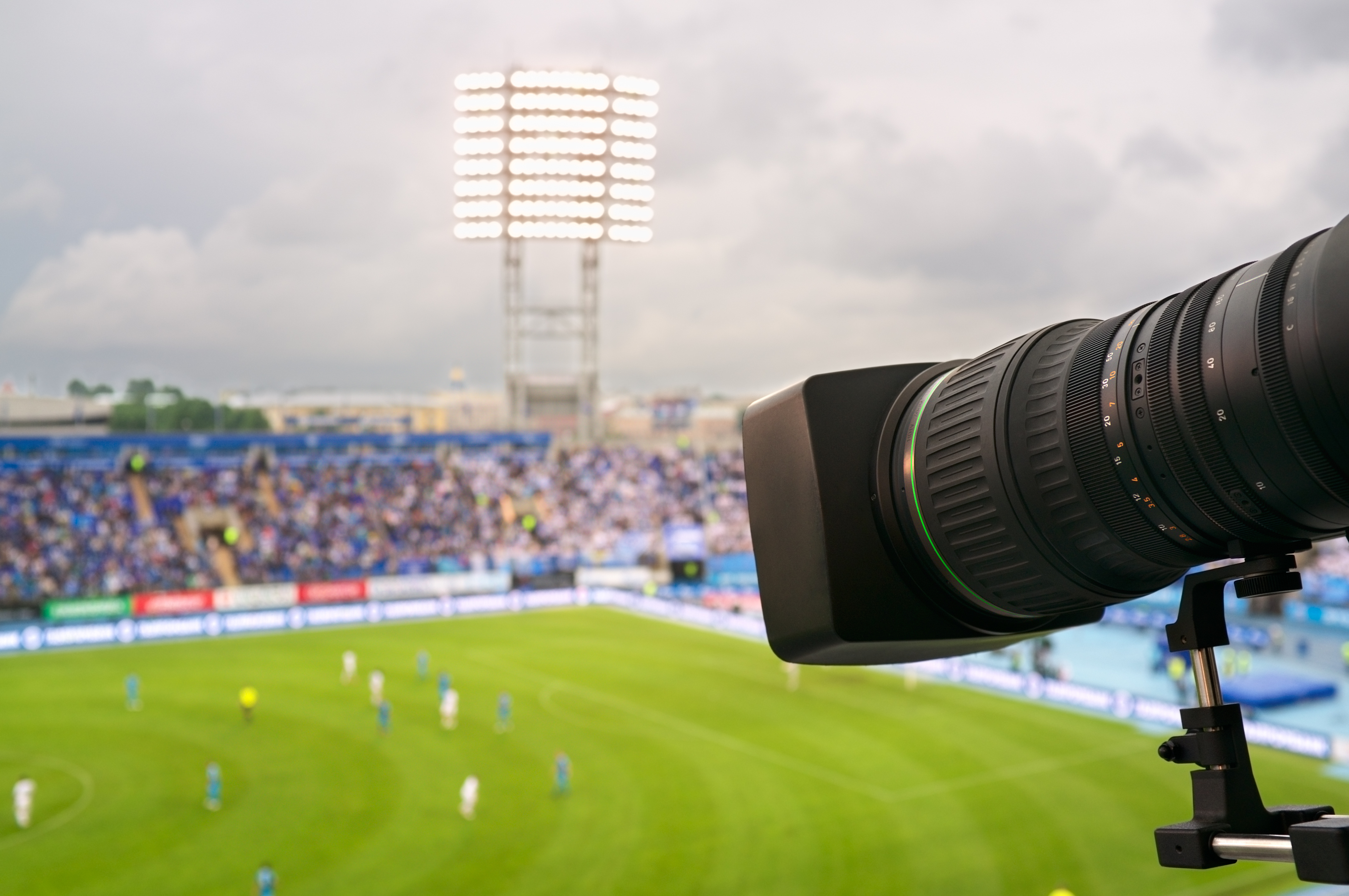 TV at the soccer.